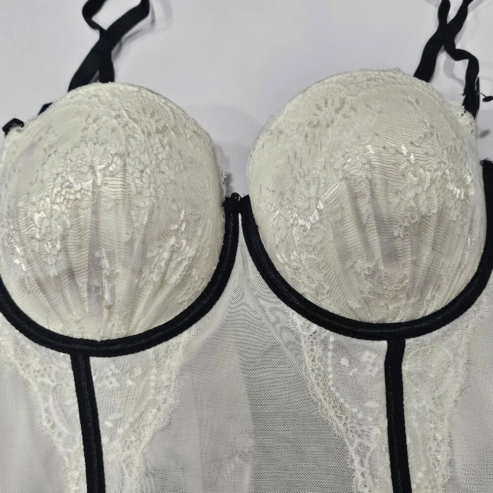 Sophie B Push up  Underwire Corset  White Size Large